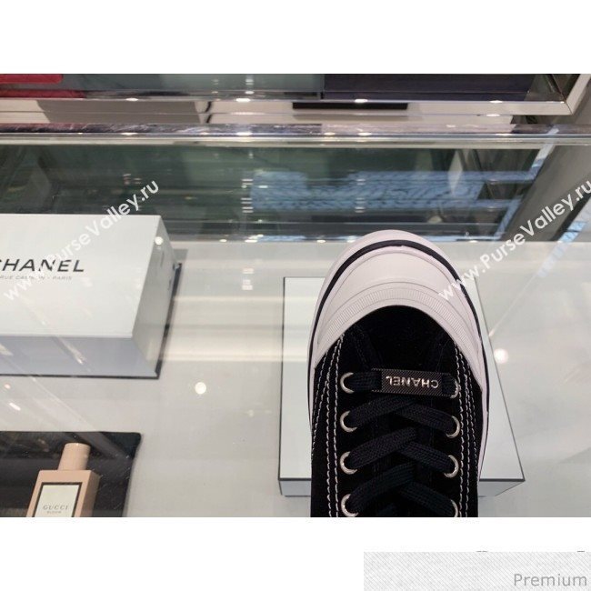 Chanel Suede Calfskin Sneakers G34760 Black 2019 (XO-9032818)