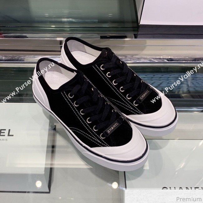 Chanel Suede Calfskin Sneakers G34760 Black 2019 (XO-9032818)