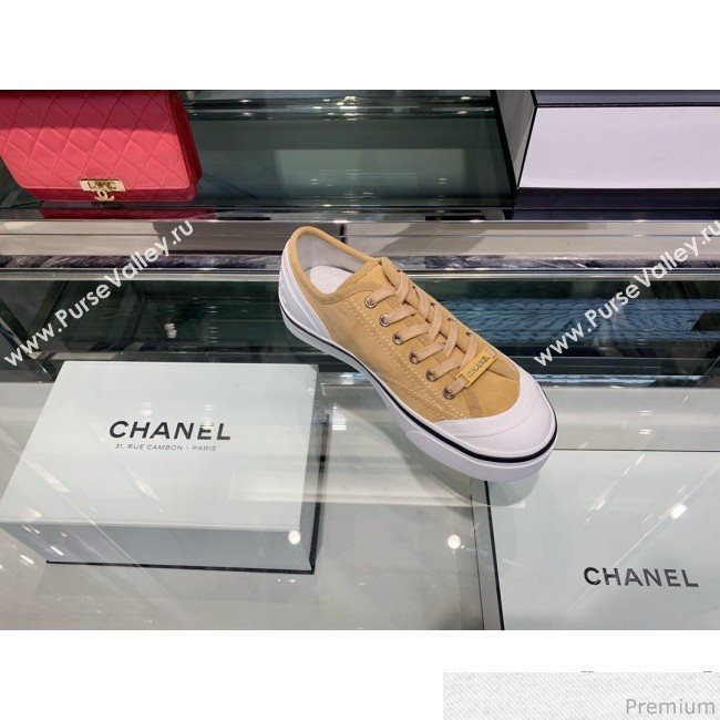 Chanel Suede Calfskin Sneakers G34760 Camel 2019 (XO-9032822)