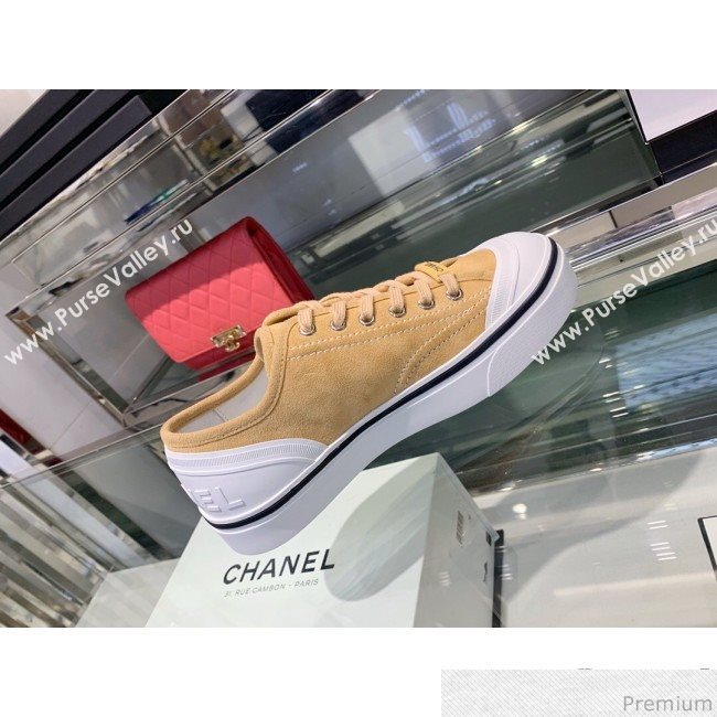 Chanel Suede Calfskin Sneakers G34760 Camel 2019 (XO-9032822)