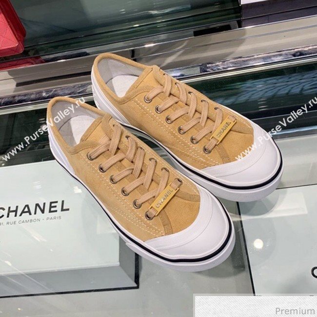 Chanel Suede Calfskin Sneakers G34760 Camel 2019 (XO-9032822)