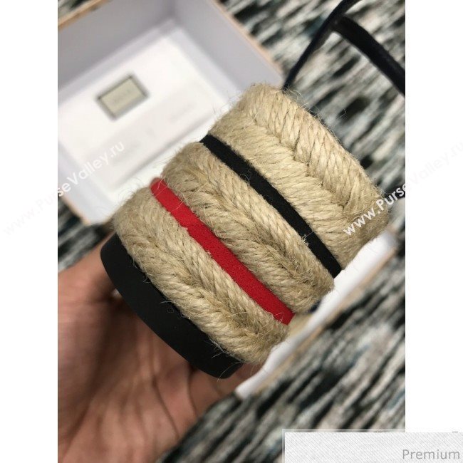 Gucci Knit Platform Espadrille Sandal Dark Blue 2019 (LRF-9032827)