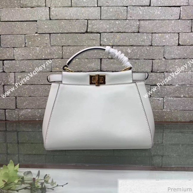 Fendi Peekaboo Mini Pocket White 2019 (AFEI-9032621)