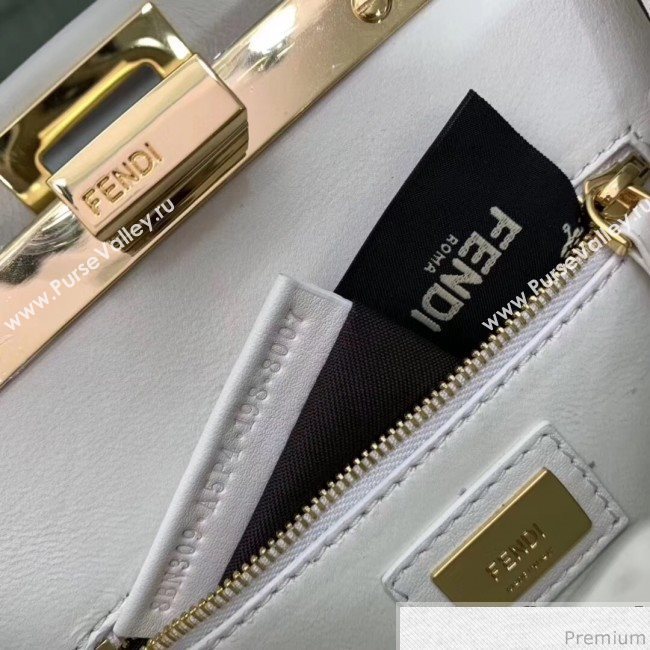 Fendi Peekaboo Mini Pocket White 2019 (AFEI-9032621)