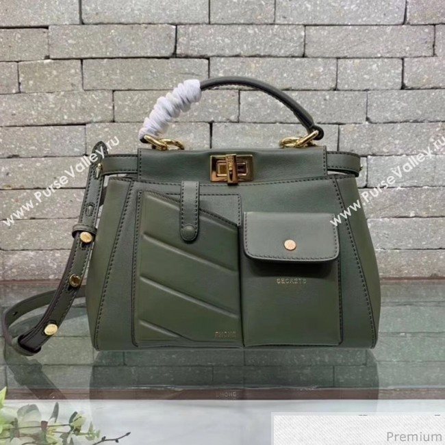 Fendi Peekaboo Mini Pocket Green 2019 (AFEI-9032622)