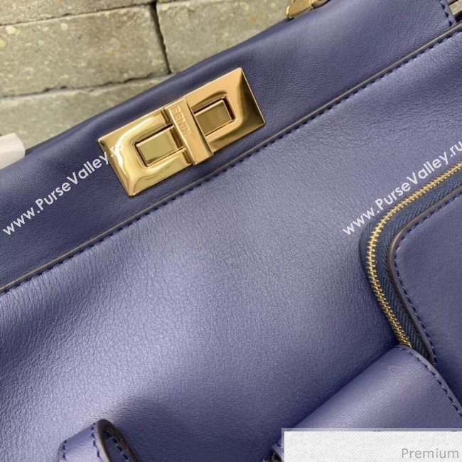 Fendi Peekaboo Regular Pocket Blue 2019 (AFEI-9032626)