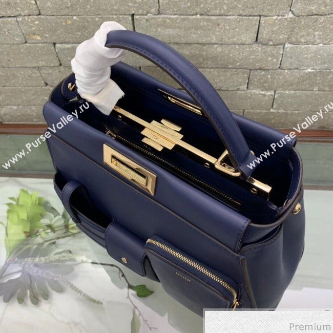 Fendi Peekaboo Regular Pocket Blue 2019 (AFEI-9032626)