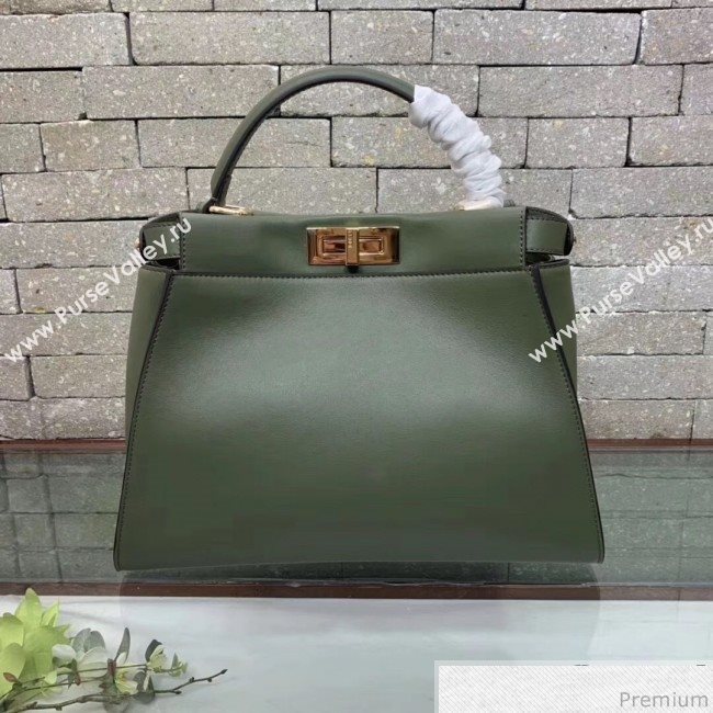 Fendi Peekaboo Regular Pocket Green 2019 (AFEI-9032625)