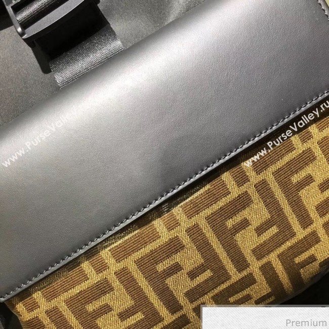 Fendi Rama FF Fabric Backpack Brown/Black 2019 (AFEI-9032627)
