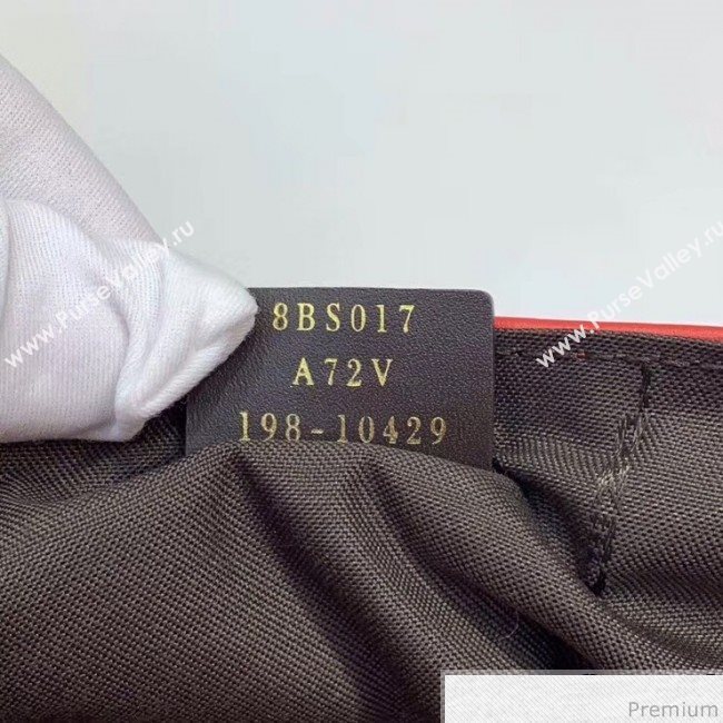 Fendi Baguette Mini FF Logo Lambskin Flap Bag Red 2019 (CL-9032637)