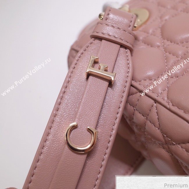 Dior Lady Dior Bag 20cm in Cannage Lambskin Light Pink 2019 (BFS-9032643)