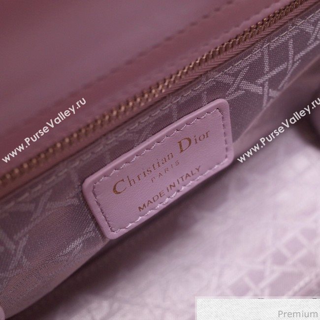 Dior Lady Dior Bag 20cm in Cannage Lambskin Sakura Pink 2019 (BFS-9032641)