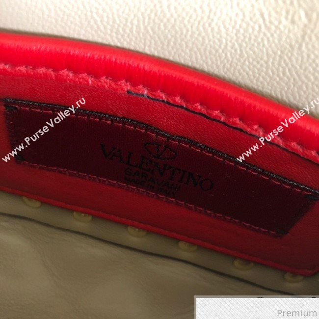 Valentino Rockstud Spike Double Shoulder Bag Dusty Pink 2019 (JJ3-9032655)