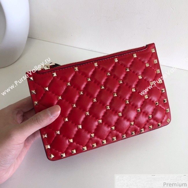 Valentino Rockstud Spike Double Shoulder Bag Red 2019 (JJ3-9032656)