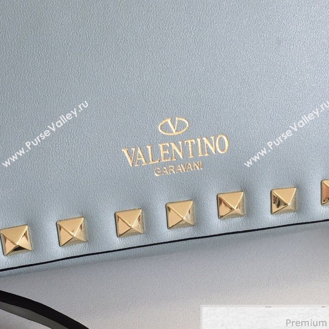 Valentino Rockstud Rolling Camera Shoulder Bag Light Blue 2019 (JJ3-9032709)