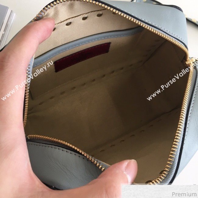 Valentino Rockstud Rolling Camera Shoulder Bag Light Blue 2019 (JJ3-9032709)