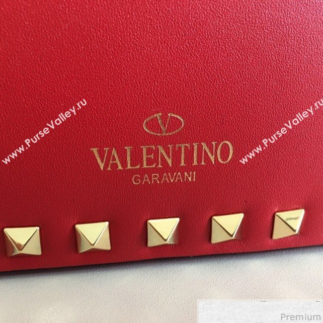 Valentino Rockstud Rolling Camera Shoulder Bag Red 2019 (JJ3-9032710)