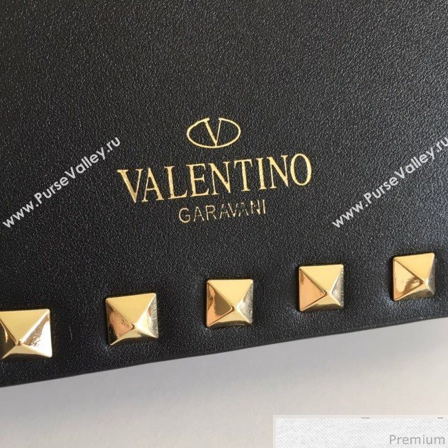 Valentino Rockstud Rolling Camera Shoulder Bag Black/Gold 2019 (JJ3-9032711)