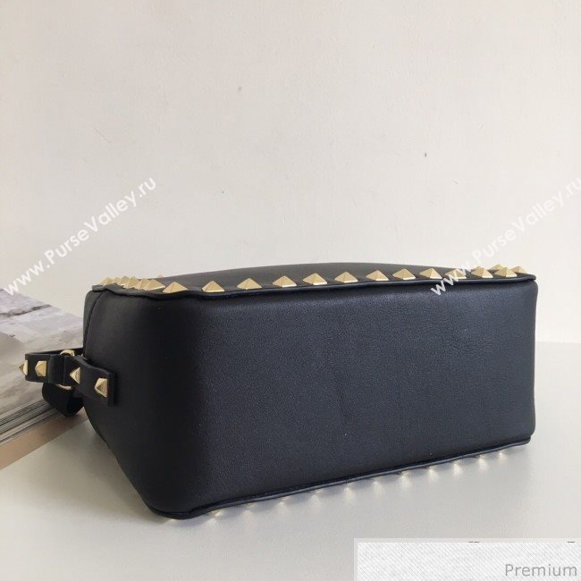 Valentino Rockstud Rolling Camera Shoulder Bag Black/Gold 2019 (JJ3-9032711)