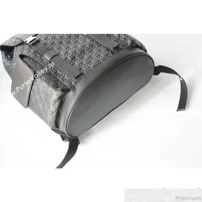 Gucci Signature Leather Backpack 450958 Black 2018 (HLP-9030639)