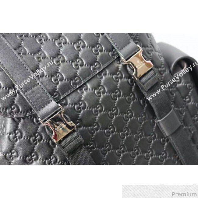 Gucci Signature Leather Backpack 450958 Black 2018 (HLP-9030639)