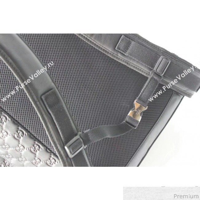Gucci Signature Leather Backpack 450958 Black 2018 (HLP-9030639)