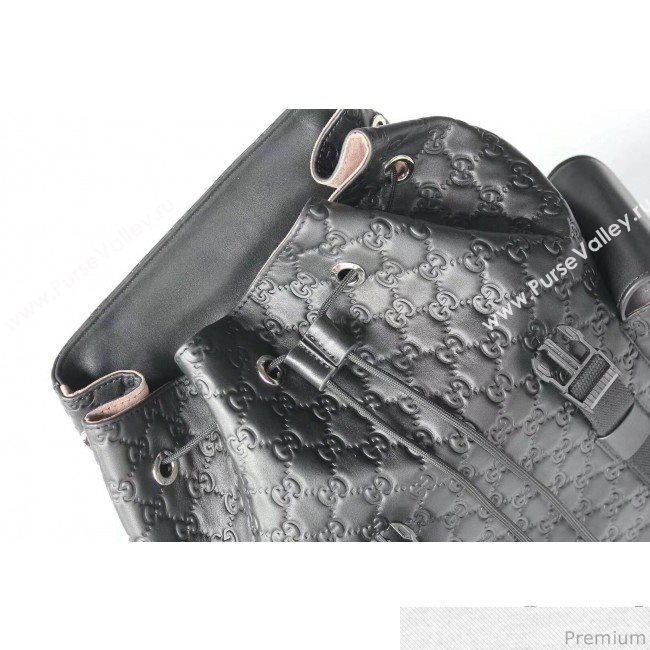 Gucci Signature Leather Backpack 450958 Black 2018 (HLP-9030639)