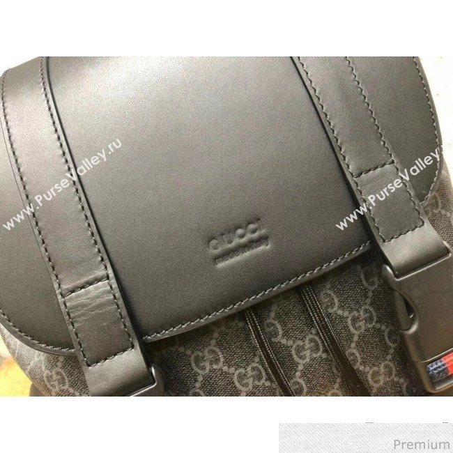 Gucci Soft GG Supreme Backpack 495563 Black/Grey 2018 (HLP-9030640)