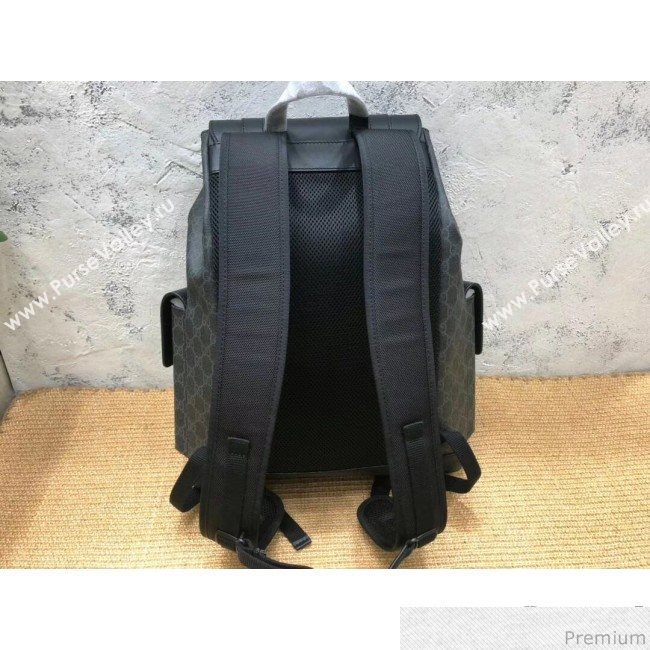 Gucci Soft GG Supreme Backpack 495563 Black/Grey 2018 (HLP-9030640)