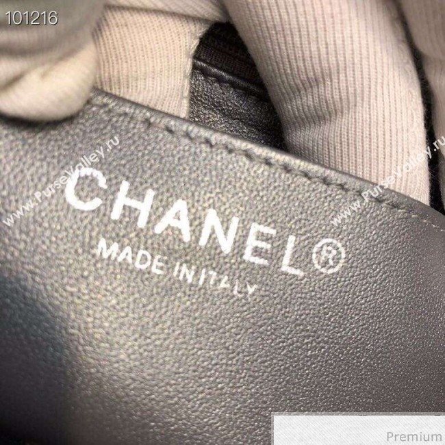 Chanel Soft Grained Leather Classic Flap Bag Silver 2019 (HF-9030720)