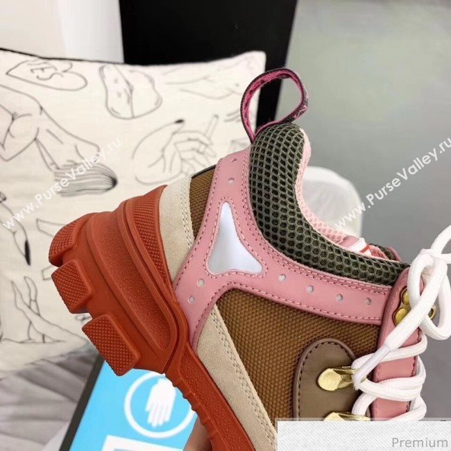 Gucci Flashtrek Sneaker 543289 Pink 2018(Top Quality) (ALZ-9030809)