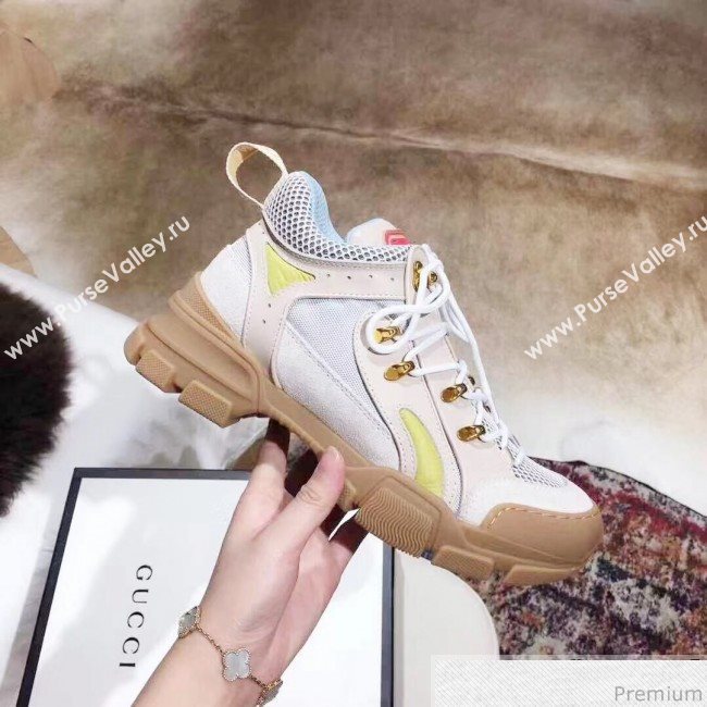 Gucci Flashtrek Sneaker 543289 Light Grey/White 2018 (KL-9030814)