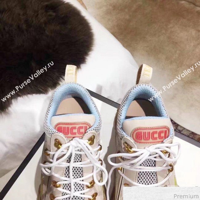 Gucci Flashtrek Sneaker 543289 Light Grey/White 2018 (KL-9030814)