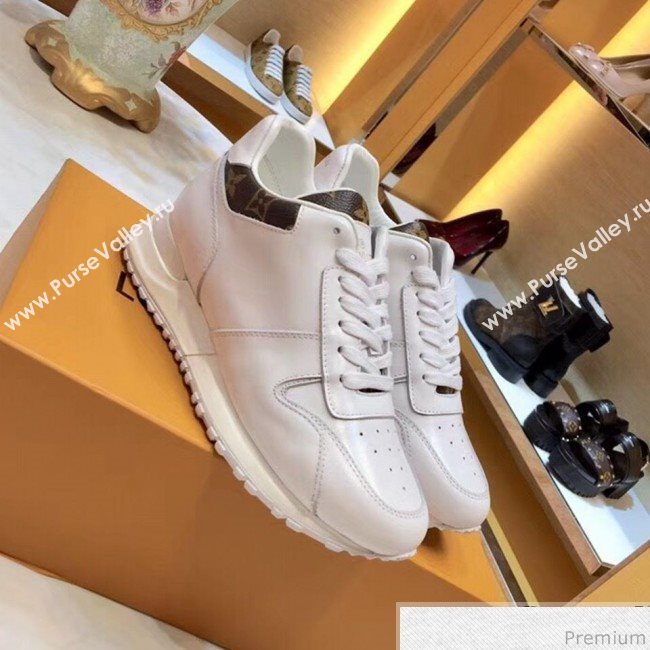 Louis Vuitton Run Away Sneaker in Silk Calfskin White/Monogram 2019 (SIYA-9030835)