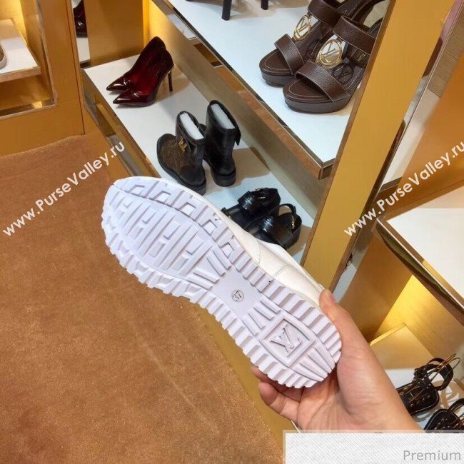 Louis Vuitton Run Away Sneaker in White Silk Calfskin 2019 (SIYA-9030836)