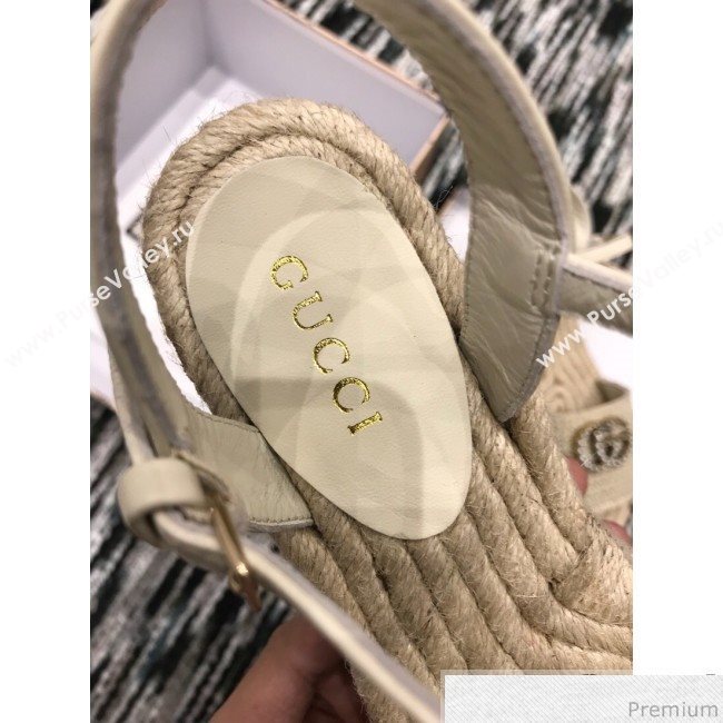 Gucci Knit Platform Espadrille Sandal Light Beige 2019 (LRF-9032829)