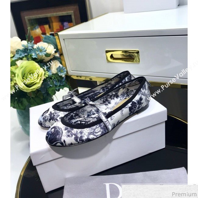 Dior Toile de Jouy Print Silk Ballet Blue 2019 (JINC-9032845)