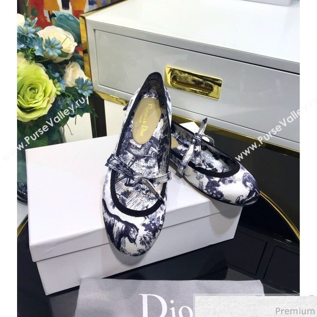Dior Toile de Jouy Print Silk Ballet Blue 2019 (JINC-9032845)