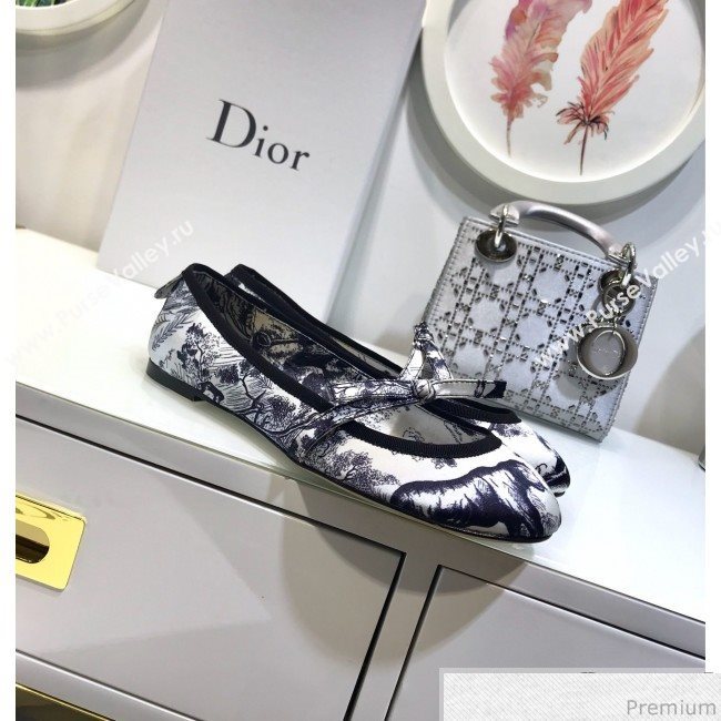 Dior Toile de Jouy Print Silk Ballet Blue 2019 (JINC-9032845)