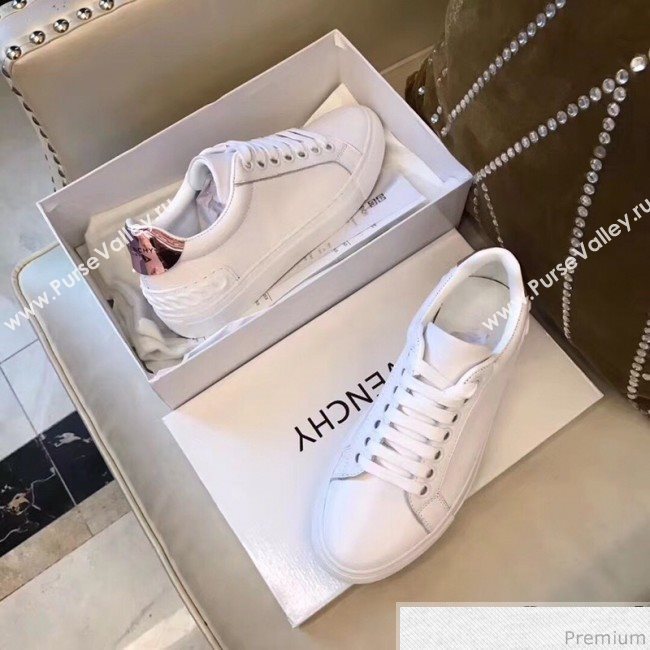 Givenchy White Calfskin Sneaker with Pink Tail 2018 (AQ-9032851)