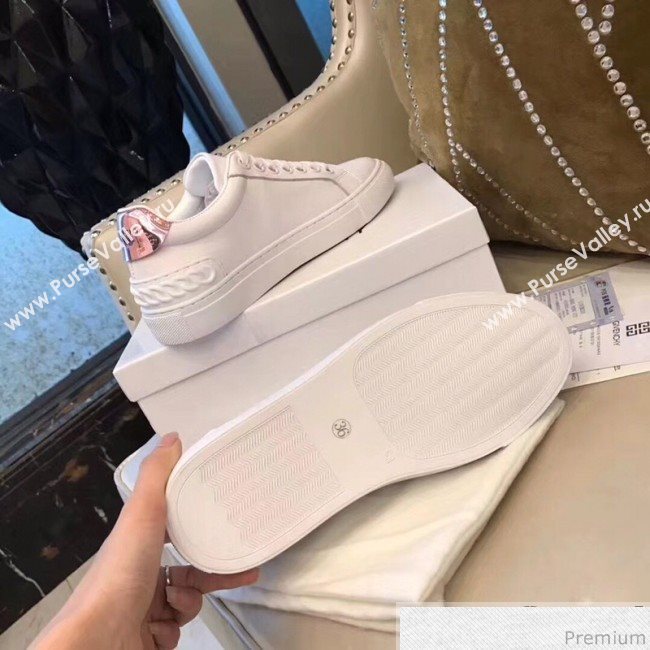 Givenchy White Calfskin Sneaker with Pink Tail 2018 (AQ-9032851)