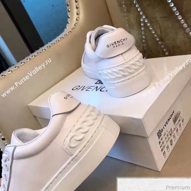 Givenchy White Calfskin Sneaker with White Tail 2018 (AQ-9032852)