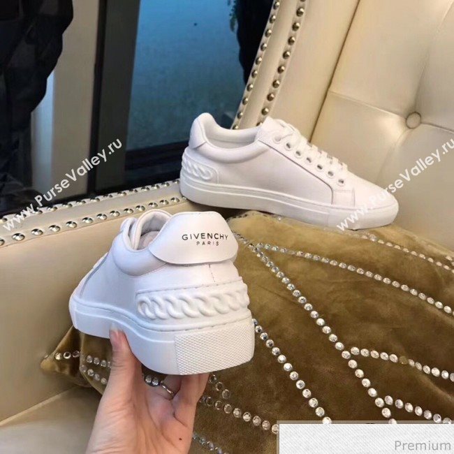 Givenchy White Calfskin Sneaker with White Tail 2018 (AQ-9032852)