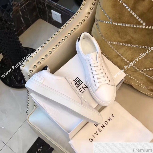 Givenchy White Calfskin Sneaker with Black Tail 2018 (AQ-9032853)