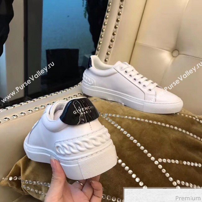 Givenchy White Calfskin Sneaker with Black Tail 2018 (AQ-9032853)