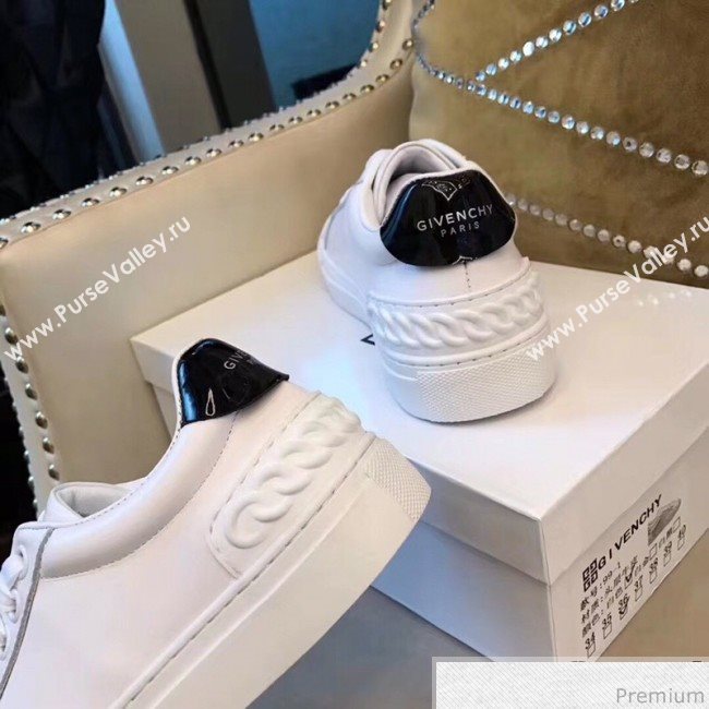 Givenchy White Calfskin Sneaker with Black Tail 2018 (AQ-9032853)