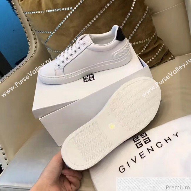 Givenchy White Calfskin Sneaker with Black Tail 2018 (AQ-9032853)