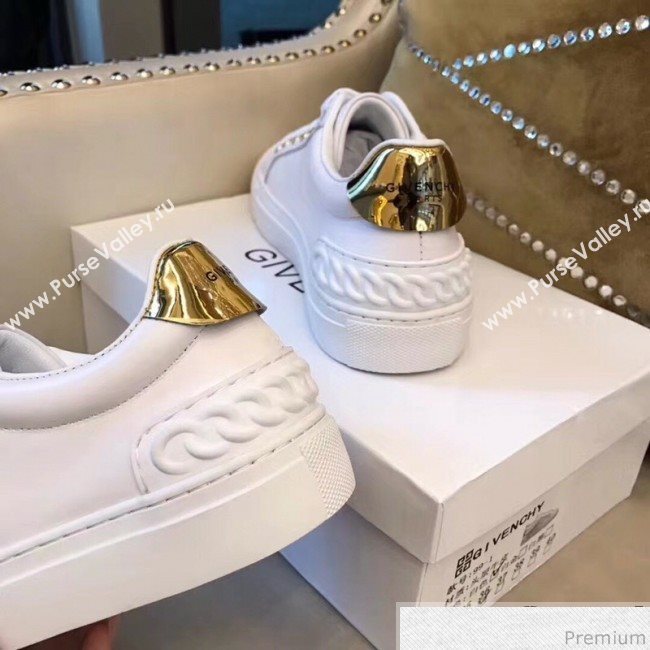 Givenchy White Calfskin Sneaker with Gold Tail 2018 (AQ-9032854)