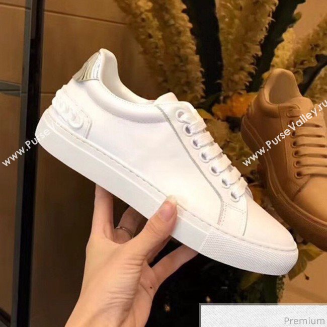 Givenchy White Calfskin Sneaker with Silver Tail 2018 (AQ-9032855)