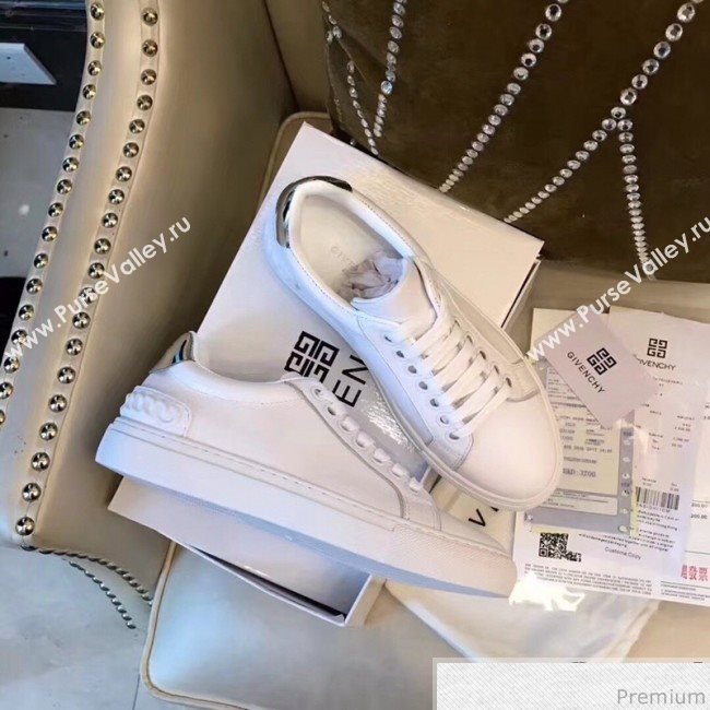 Givenchy White Calfskin Sneaker with Silver Tail 2018 (AQ-9032855)